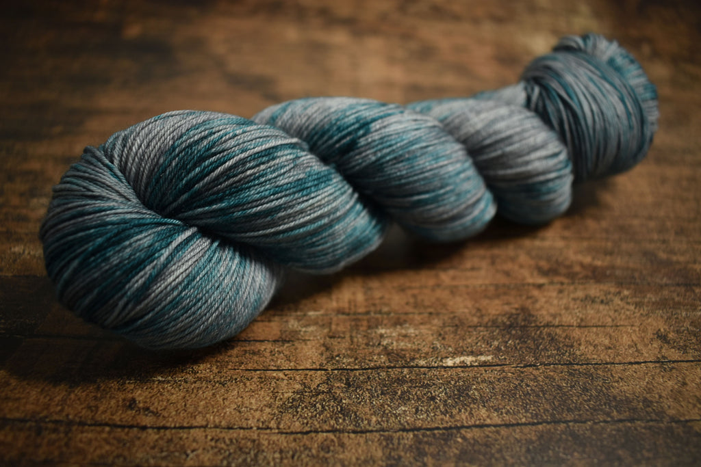 Ovillo Socks, grau-türkis