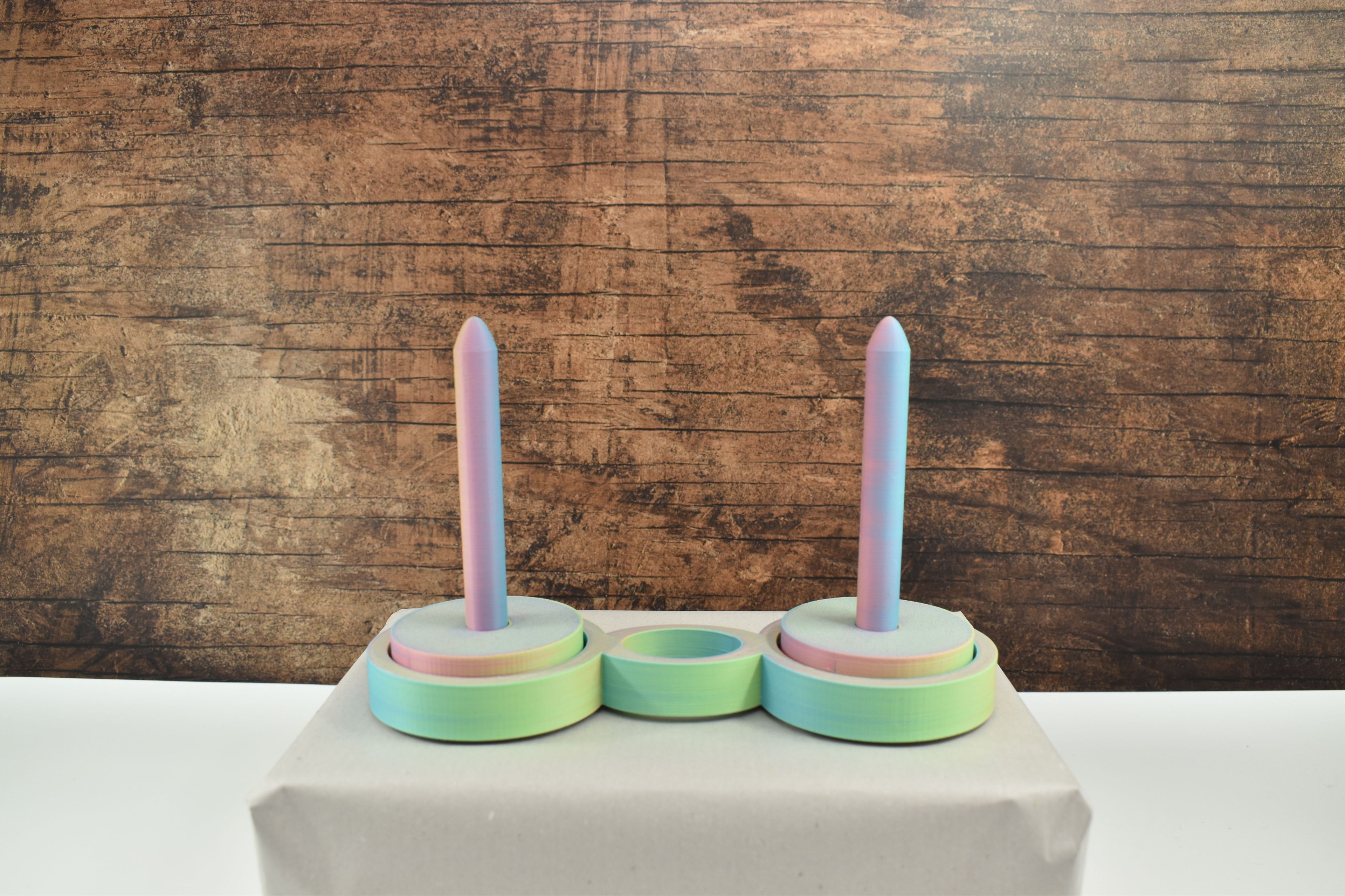 3D-doppelter Wollabroller, bunt (matt)