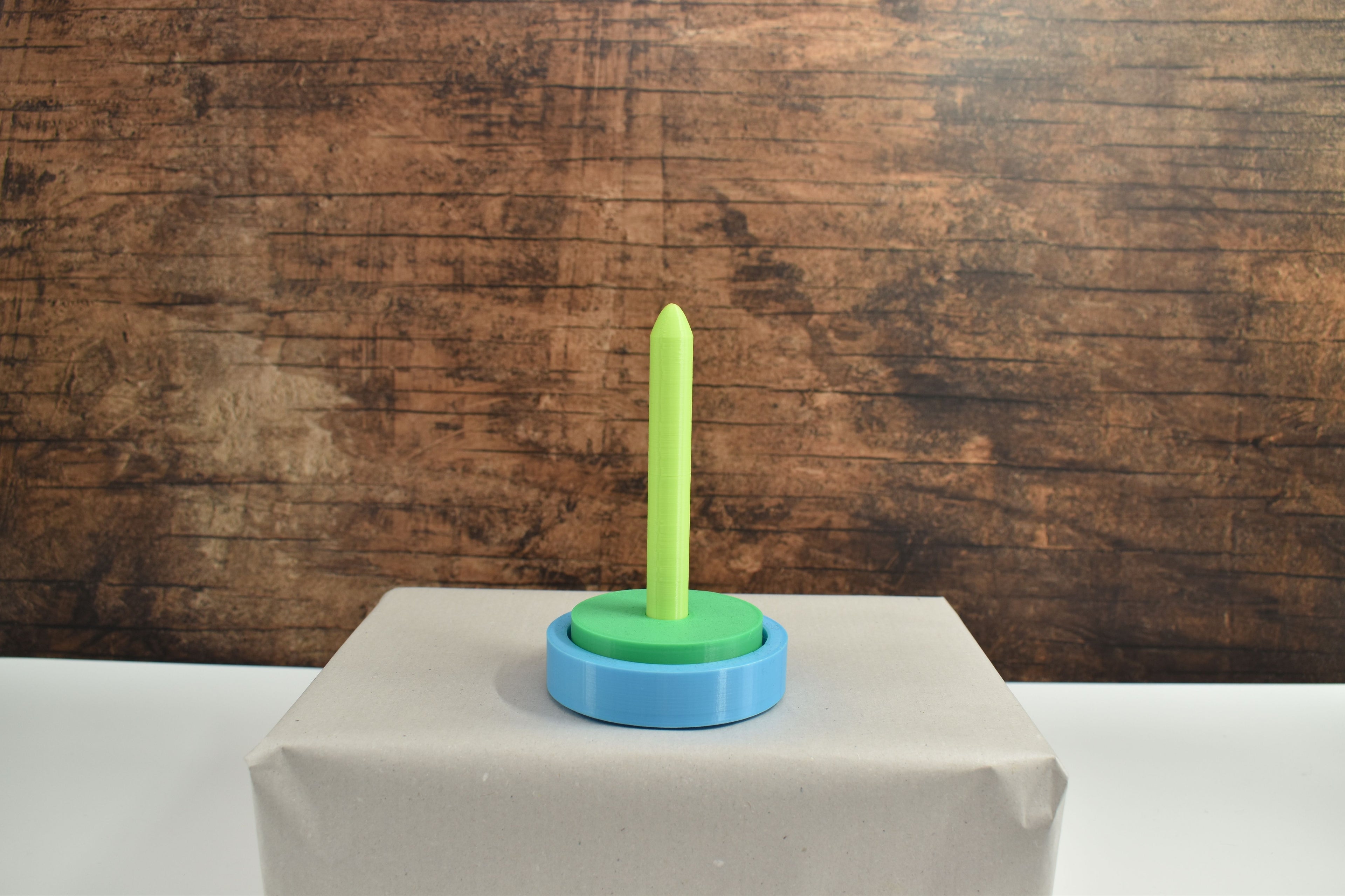 3D-Wollabroller klein, blau-grün