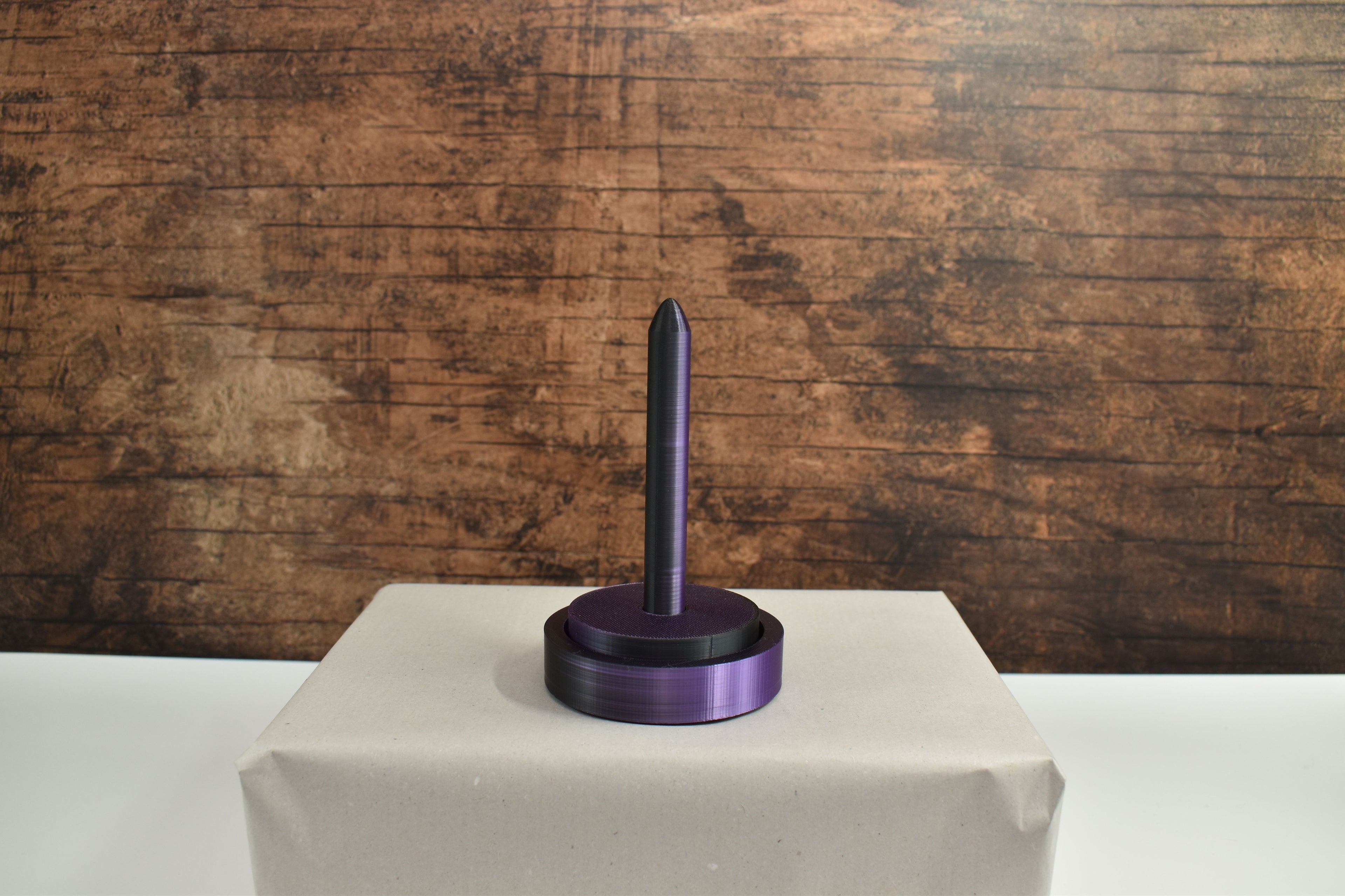 3D-Wollabroller klein, lila-schwarz