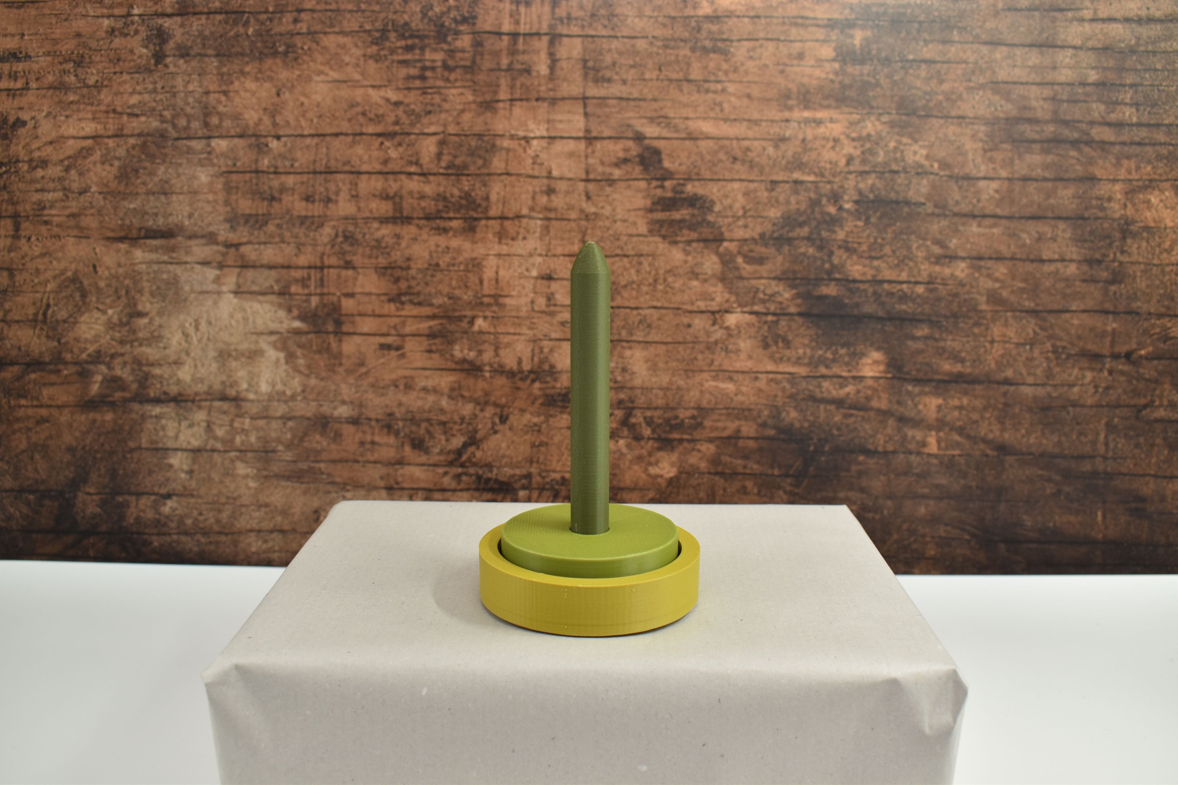 3D-Wollabroller klein, Grüntöne