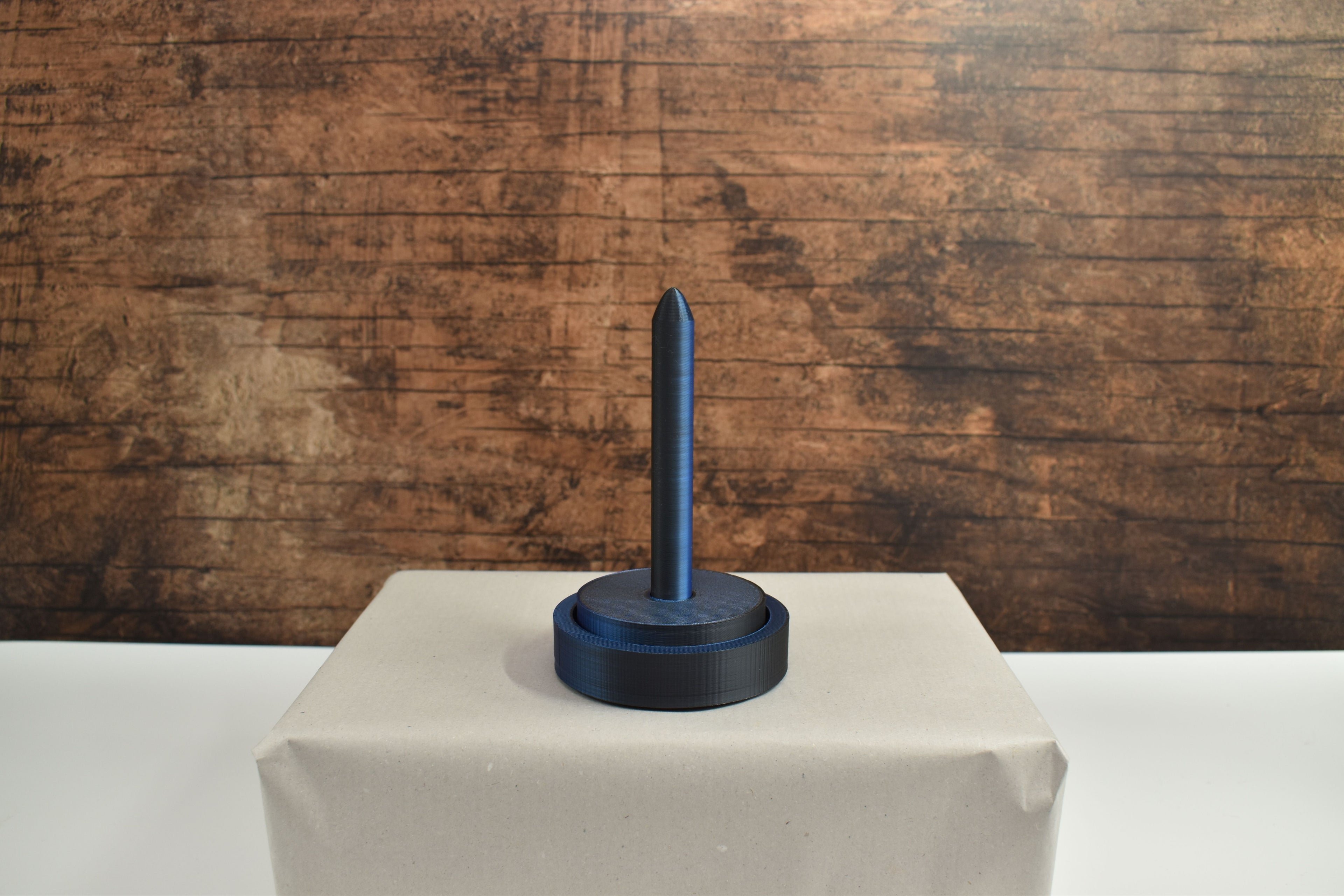 3D-Wollabroller klein, blau-schwarz