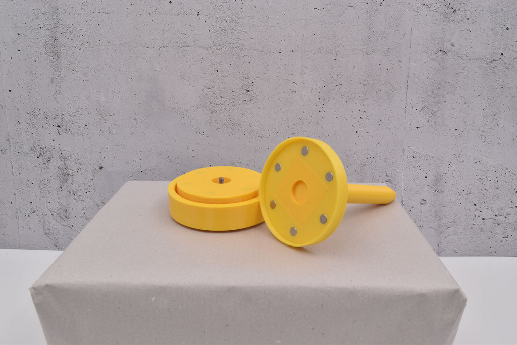 magnetischer, 3D-Wollabroller klein, gelb