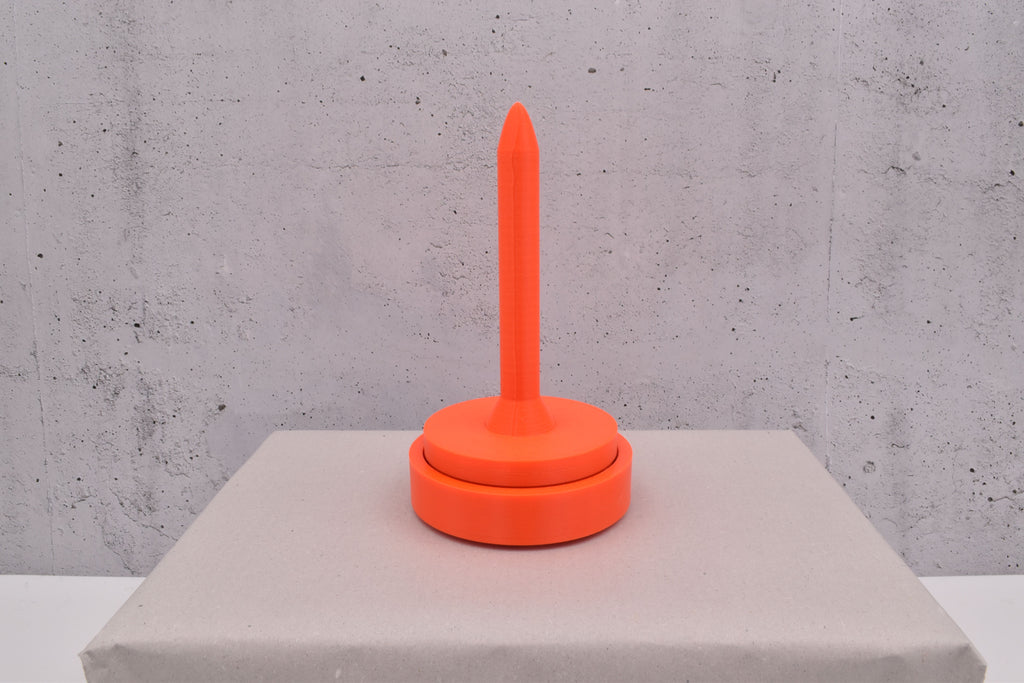 magnetischer, 3D-Wollabroller klein, kräftiges orange