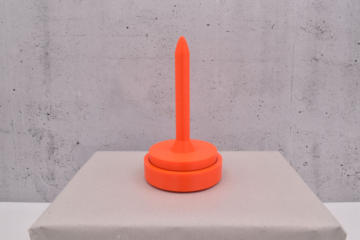 magnetischer, 3D-Wollabroller klein, kräftiges orange