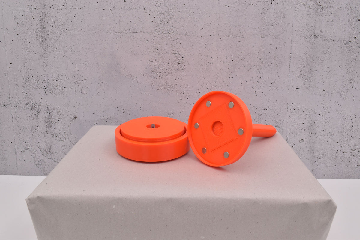 magnetischer, 3D-Wollabroller klein, kräftiges orange