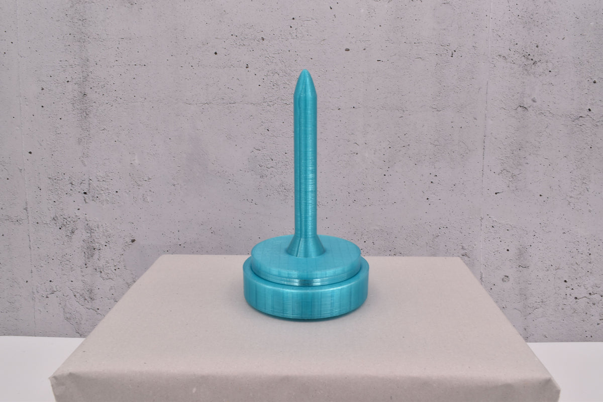 magnetischer, 3D-Wollabroller klein, transparent türkis
