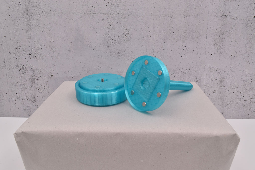 magnetischer, 3D-Wollabroller klein, transparent türkis
