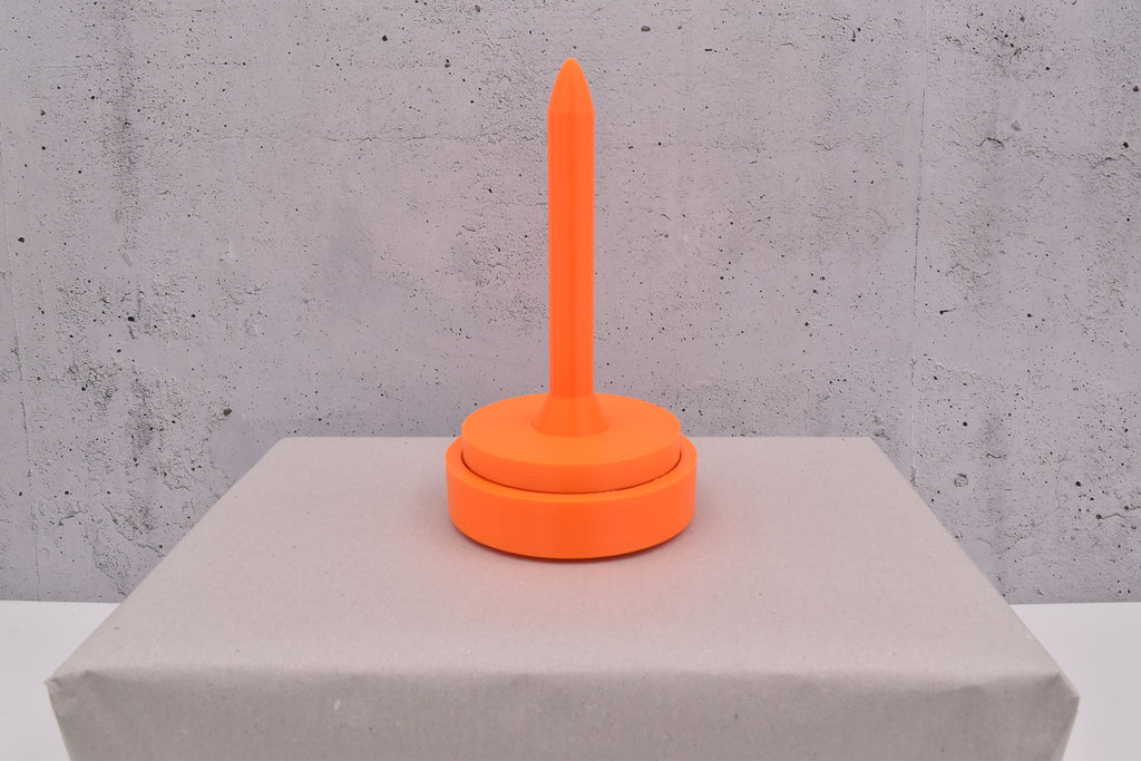 magnetischer, 3D-Wollabroller klein, helles orange