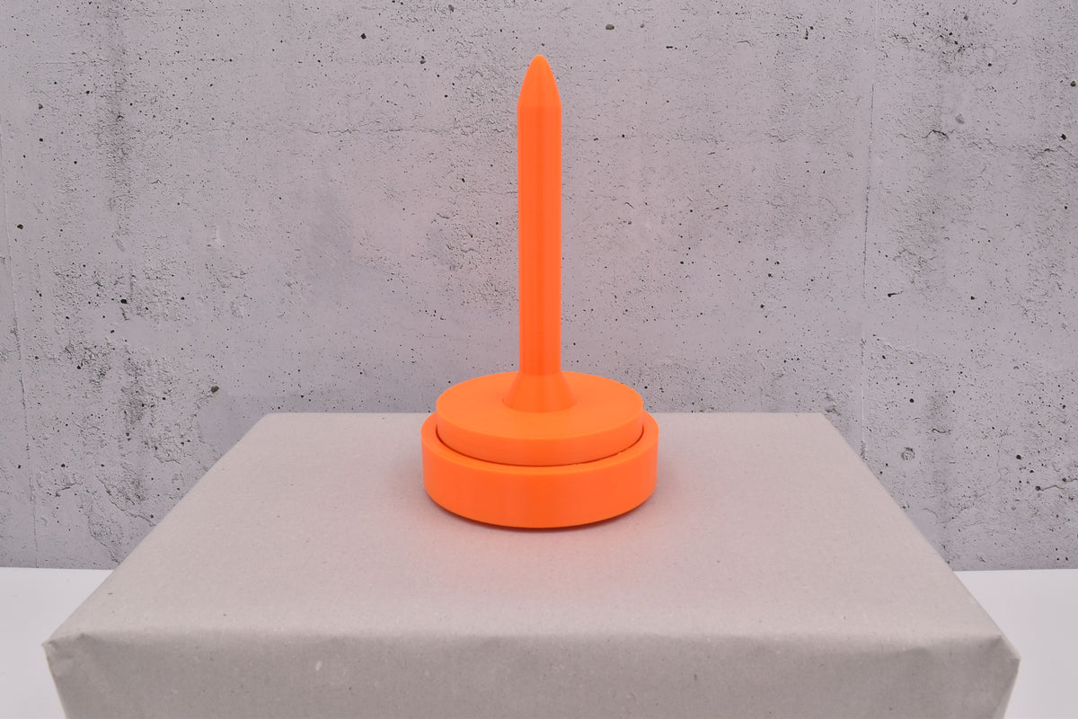 magnetischer, 3D-Wollabroller klein, helles orange