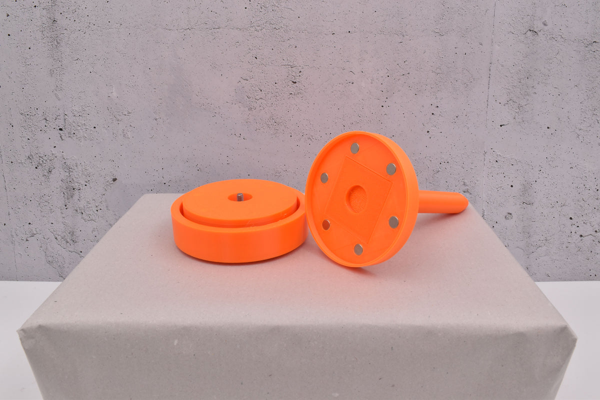 magnetischer, 3D-Wollabroller klein, helles orange