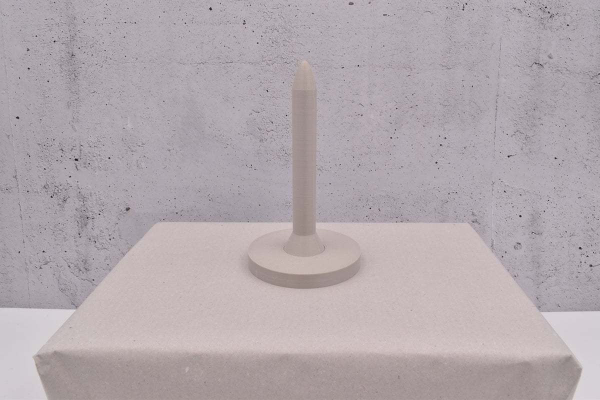 magnetisches Oberteil für den 3D-Wollabroller klein, hellgrau