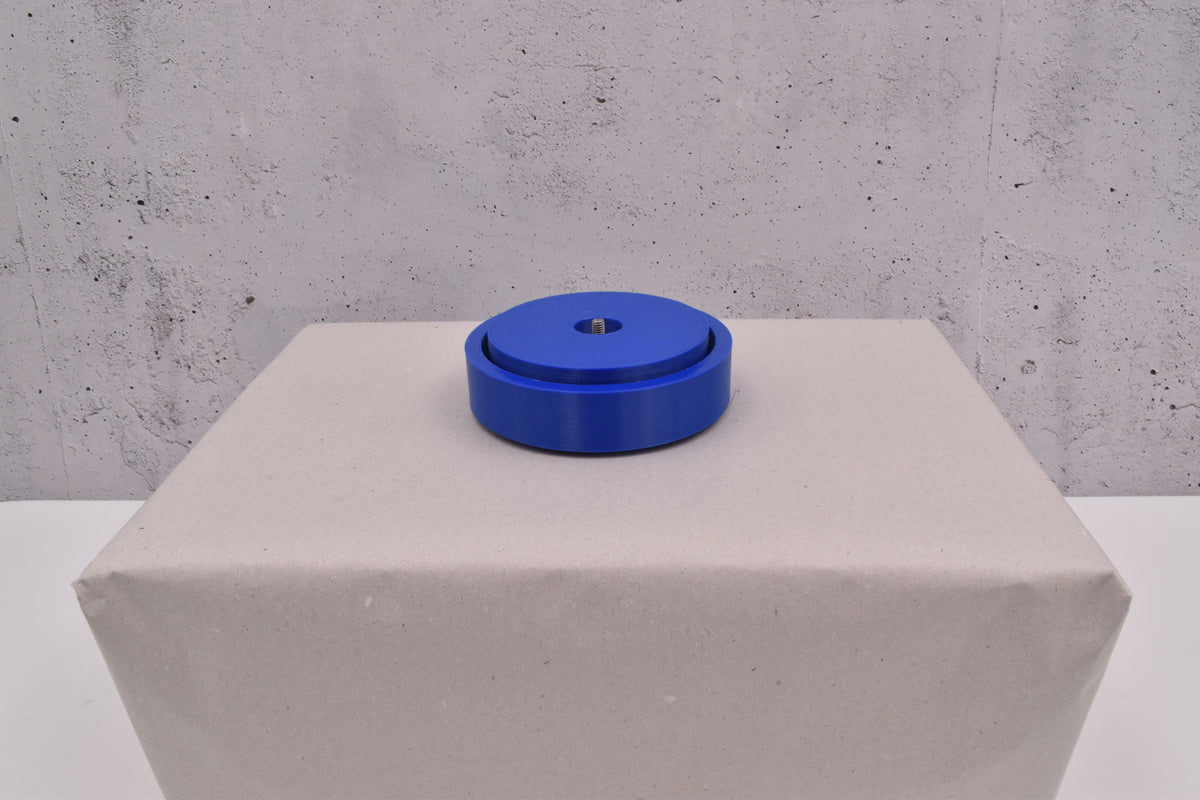 magnetisches Unterteil für den 3D-Wollabroller klein, blau