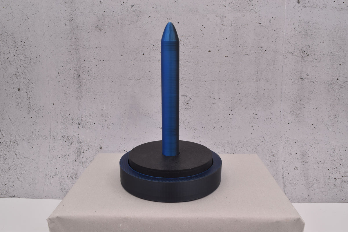 3D-Wollabroller groß, blau-schwarz