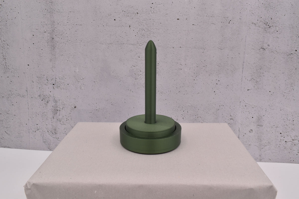 3D-Wollabroller klein, glänzend grün