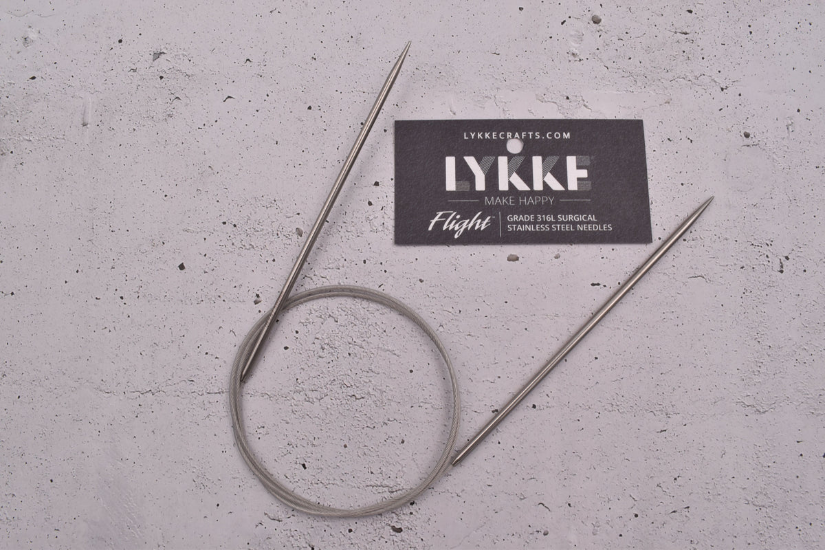 LYKKE "Flight", Edelstahl-Stricknadeln (80 cm)