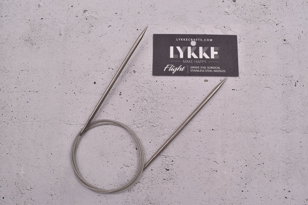 LYKKE "Flight", Edelstahl-Stricknadeln (100 cm)