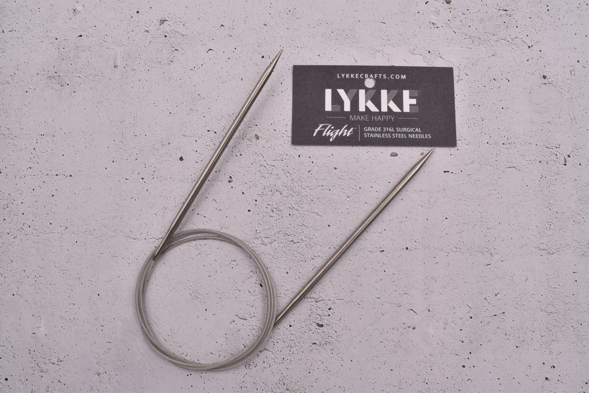 LYKKE "Flight", Edelstahl-Stricknadeln (100 cm)